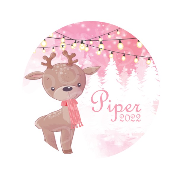 Pink deer print