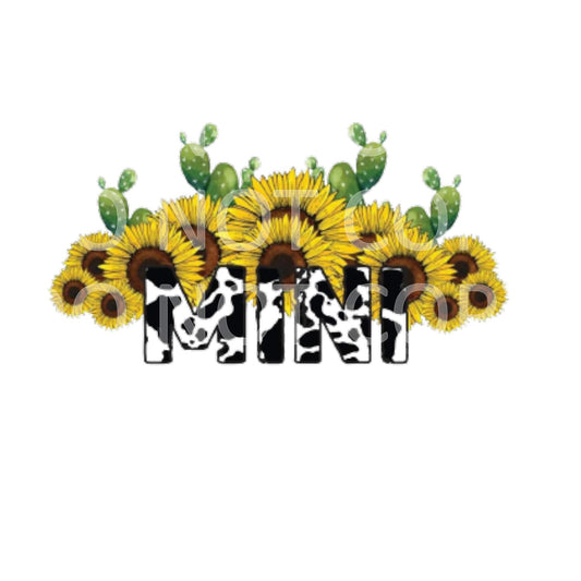 Mini with sunflowers